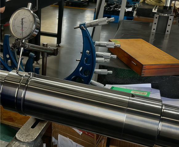 Runout-testing-large-diameter-shafts-custom-gear-supplier-Belon