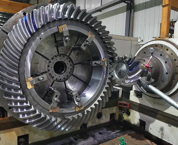 Meshing-testing-Heavy-Duty-Ground-Klingelnberg-Bevel-Gear-custom-gear-manufacturer-Belon