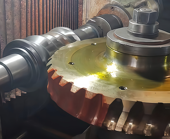 Worm-gear-meshing-testing-custom-gear-manufacturer-Belon