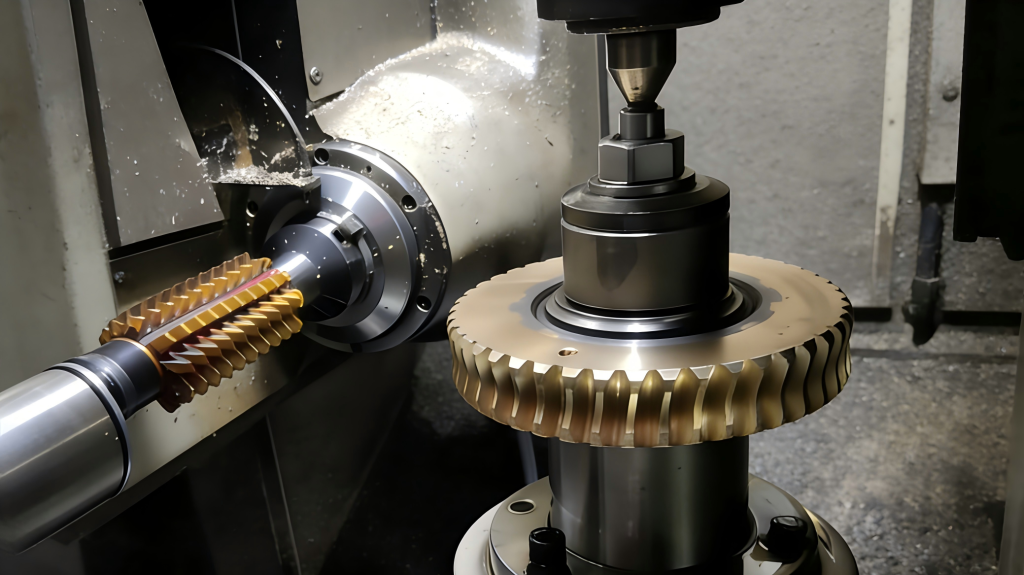 Medium-worm-gear-hobbing-custom-gear-manufacturer-gear-solutions-Belon