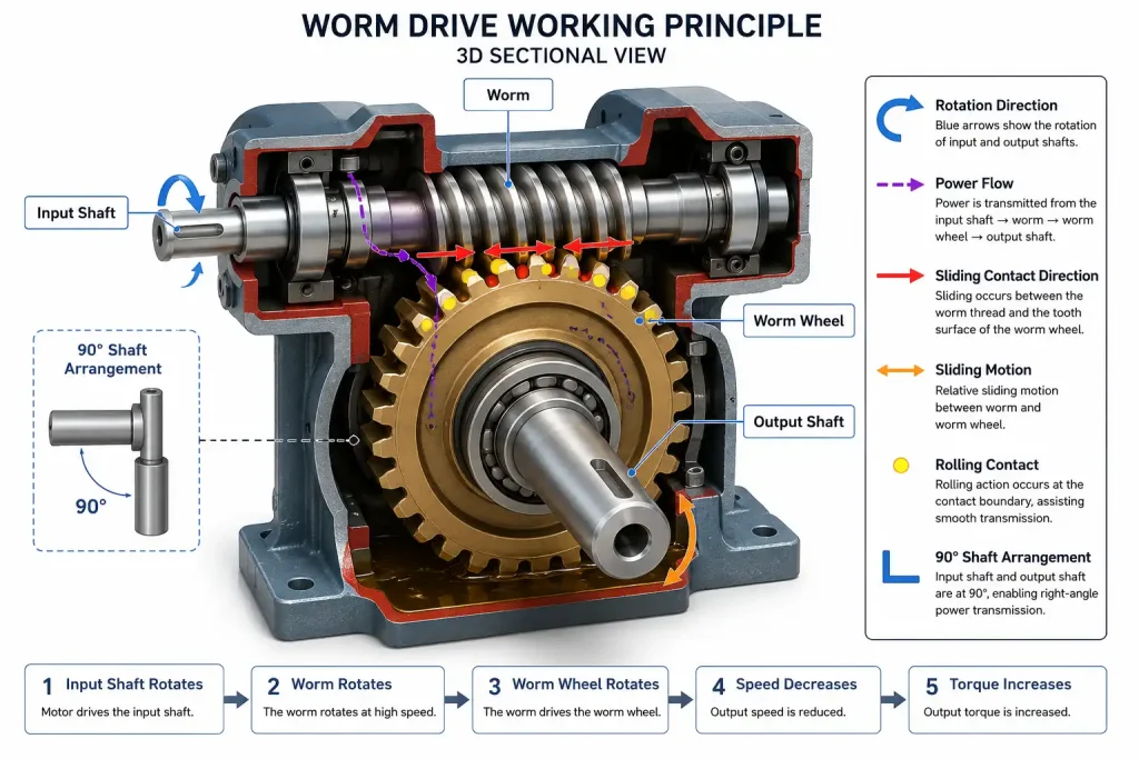 worm-drive-working-principle